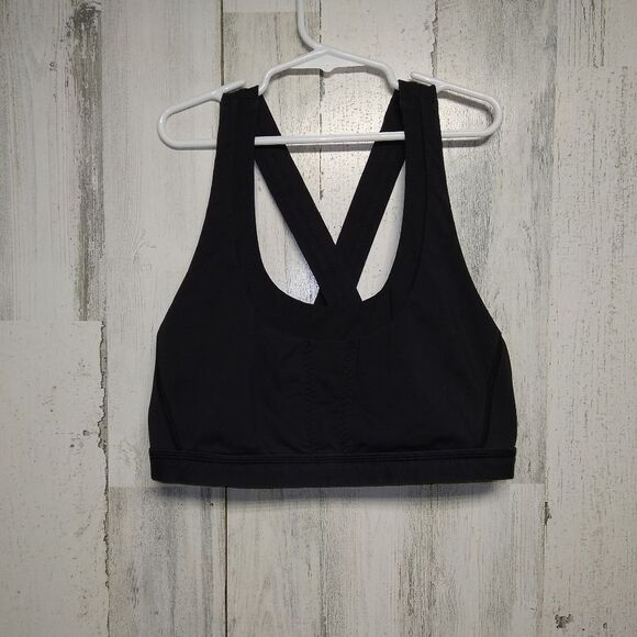 Lululemon Black Crossback Sportsbra Size 10 - Picture 1 of 6